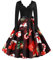 Onsoyours Weihnachten Mutter Tochter Partnerlook Kleid Damen Mädchen Langarm Weihnachtskleid Weihnachtsmann Schneemann Gedruckt A-Linie Festkleid Mama Baby Passend Abendkleid K Rot 3XL