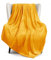 Exclusivo Mezcla Extra Large Fleece Throw Blanket for Couch, Sofa, 300GSM Super Soft and Warm Blankets, Mustard Yellow Throw All Season Use, Cozy, Plush, Lightweight, 127x178 CM