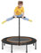 COSTWAY φ117cm Mini Trampolin faltbar, Fitness Trampolin mit höhenverstellbarem Griff, Kindertrampolin Gartentrampolin Indoor- und Outdoor für Erwachsene und Kinder, 100 kg Belastbar (Orange)