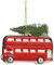Festive Weihnachtsbaumschmuck London Bus aus Glas
