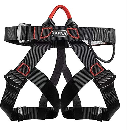 Klettergurt, halber Körper breiter Gurte verstellbar schützen Taillen-Sicherheitsgurte, Hüft-Hüftschutz-Sicherheitsgurt-Befestigung für Bergsteigen, Klettern, Feuerrettung, Abseilen - Unisex.