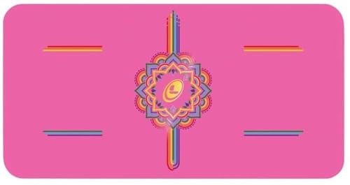 LIFORME Inked Yoga Pad - Umweltfreundliches und Rutschfestes Yoga-Kniepolster, Ellbogen und Hände - Biologisch Abbaubare und Krifffeste Grip-Yoga-Matte Mit dem Einzigartigen Ausrichtungssystem - Rosa