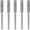 Fraises diamantées enduites 5 pcs Argent Diamant Enduit Cylindrique Fraise Tronçonneuse Affûteuse Pierre Lime Scie À Chaîne Outil De Meulage pour Artisan Outil Rotatif(3*)
