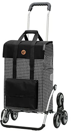 ANDERSEN Einkaufstrolley - Treppensteiger Royal Shopper Hedda schwarz 51 L Reflektor,Shopping, Aluminium, klappbar, Räder abnehmbar, ...
