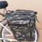 IDOEASE Camo-Gepäckträgertasche, wasserabweisend, Fahrradtaschen, Gepäckträgertasche mit reflektierenden Streifen und Mehreren Taschen, Satteltaschen für Fahrrad