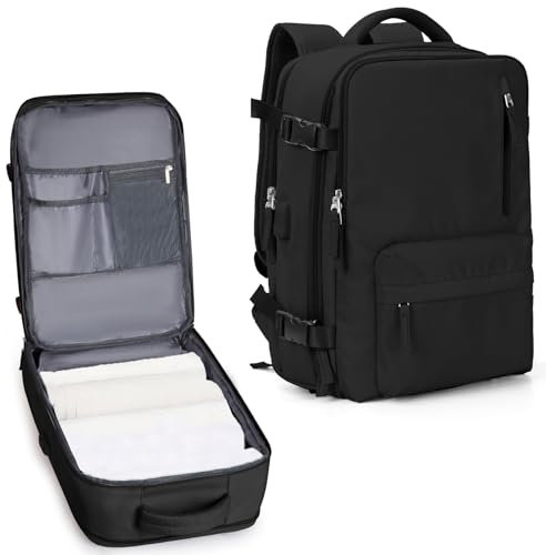 VECAVE Reiserucksack für Damen, Fluggesellschaften genehmigt, Handgepäck-Rucksack, wasserdicht, 35.6 cm (14 Zoll) Laptop-Rucksack mit Schuhfach, lässiger Tagesrucksack, Large, Laptop-Rucksack