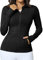 QUEENIEKE Damen Laufjacke Sportjacke voll zip Langarm Trainingsjacke Sweatjacke Slim Fit Handfeel Jacke mit Tasche Für Yoga Fitness Schwarz M