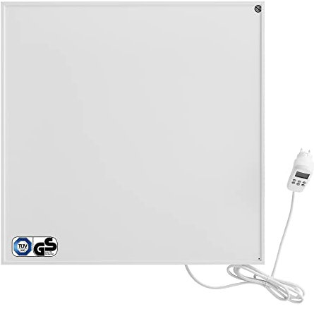 Arebos Infrarotheizung mit Thermostat | 350 W | Wandheizung | Timer | Carbon Crystal | inkl. Montagematerial