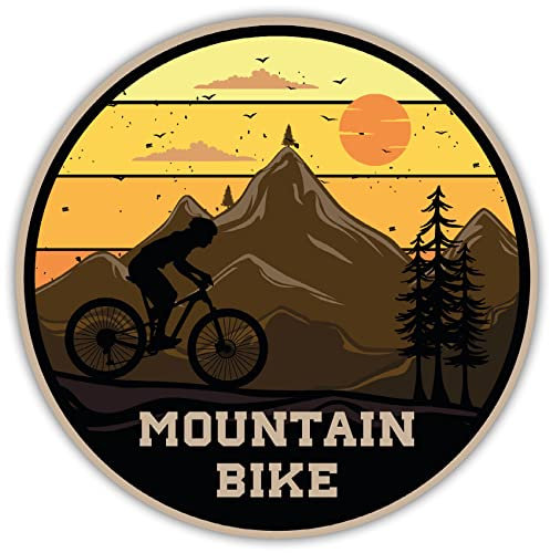 Mountainbike Aufkleber für Auto Fahrrad Bike Helm Wasserflasche Gitarre Laptop Koffer Outdoor MTB Vinyl Sticker wasserfest selbstklebend Zubehör R201 (02 Mountainbike)