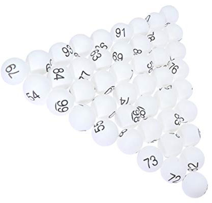Toyvian 100 Stücke Bälle mit Zahlen 1-100 Nummerierte Bingo Kugeln Spielbälle Tischtennisbälle Beer Pong Bälle Saufspiele Partyspiel Bälle Party Trinkspiel Tischtennisbälle Nummeriert
