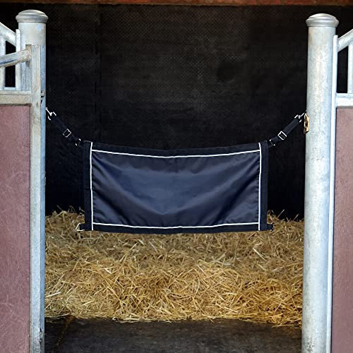 Cottage Craft Stable Guard - Strong Adjustable Strap Door with Airflow for Horse Security & Visibility, Wipe Clean, Black