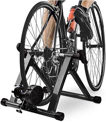 BAtlam Fahrrad-Rollentrainer, Heimtrainer, Stahl, Fahrrad, magnetischer Halter, Rauschunterdrückung, Laufrad für Fahrräder, MTB (kabellos 27,5 bis 29 Zoll)
