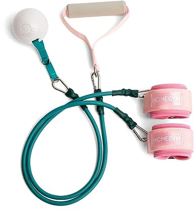HOME GYM Resistance Body Toner - Mittel - Pink - Kunststoff, Gummi - Trainingsgerät - Widerstandsband Workout Equipment