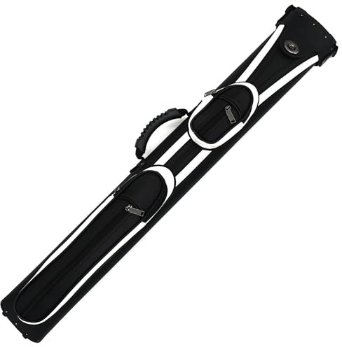 BILMAG Billard Queue Köcher Tasche Queueköcher Queuetasche Sport, Schwarz-Weiß, 2/2, 87cm