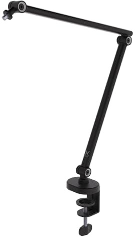 KRUX Arm 100 Mikrofonarm, Slim Design, bis 0,9 kg, 360° drehbar, Aluminium, Tischklemme, universelle Gewindeadapter