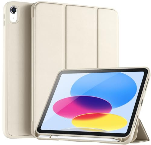 Vobafe Funda para iPad (A16) 11ª Generación 2025 11 Pulgadas/iPad 10ª Generación 2022 10,9 Pulgadas, Parte Trasera de TPU Flexible con Ranura de Lapiz, Starlight