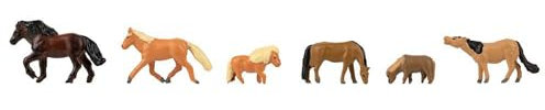 FALLER 155910 - Pferde und Ponys - Spur: N - Figuren & Ausschmückungen für Modelleisenbahnen - Maßstab: 1:160