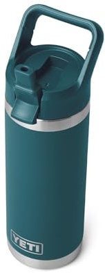 YETI Rambler Bouteille isotherme en acier inoxydable avec bouchon de paille assorti – 532 ml – Bleu sarcelle agave