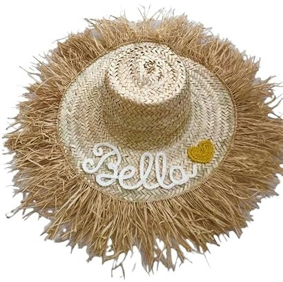 La Touche Stylée Chapeau en Paille Personnalisable décoration Murale
