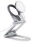 NULAXY Dual Folding Phone Stand for MagSafe Charger (MagSafe Charger Not Included), Fully Adjustable Aluminum Magsafe Charging Desk Mount Holder, Compatible With iPhone 15 14 13 12 Plus Pro Max,Silver