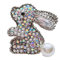 Kaninchen Brosche Shinny Hase Brosche Ostern Glitzer Abzeichen Karton Tier Brosche Schmuck Geschenk Für Frauen Mädchen