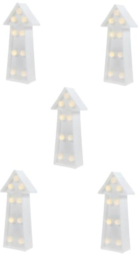 UKCOCO 5St beleuchtetes Festzelt tischlampe the desk lamp Hochzeitszeichen Leuchtreklamen für die Wanddekoration Batterien Zelte Pfeilzeichenlicht LED-Pfeillicht Modellieren Neonlichter