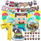 Kindergeburtstag deko minecraft luftballon 7. minecraft geburtstag | geburtstagsdeko jungen 7 jahr, Happy Birthday Dekoration Banner Karikatur