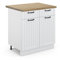 Vicco Küchenunterschrank Fame-Line, Weiß Landhaus/Weiß, 80 cm, AP Eiche