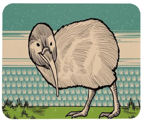 VAPOKF Gaming-Mauspad, Vintage-Kiwi-Vogel-Muster, Mauspad für Schreibtisch, Heimbüro, rutschfeste Gummiunterseite, Tastatur-Pad, Laptop-Schreibtischunterlage