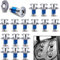 32 Stück Snowboard Binding Screws - Snowboard Bindungsschrauben -Schraubenset (16 Schrauben, 16 Unterlegscheiben), für Snowboard Bindungen