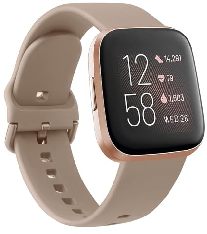 Yisica Armband für Fitbit Versa 2 / Versa Lite - Sport Ersatzarmbänder für Damen und Herren (Milchtee Farbe)