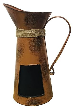 Amosfun Desktop Coffee Pot Iron Blackboard Decor Coffee Pitcher Dried Flower Holder Living Room Accessory