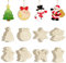 COCHIE Bastelset Weihnachten,Holz Basteln Weihnachten Kinder,80 Pcs Holzanhänger Weihnachten zum Bemalen ，Ornamenten für Weihnachtsbaum，DIY Weihnachtsdekoration Baumschmuck Weihnachten （8 Muster）