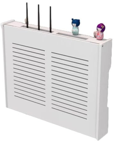Router Schrank, Router Verstecken, Router Regal, WiFi Router Aufbewahrungsbox Wandregale, WiFi Router Box Kabel Organizer(F,45 * 35 * 6cm)