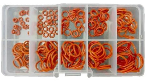 Roter O-Ring, Dichtungsscheibe, schwarzer Silikon-O-Ring, Sanitärdichtungen, ölbeständig, Hochtemperatur-O-Ring-Kit, CS1 mm – CS4 mm, Rot, 200 Stück, CS1,5 mm