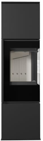 Kaminofen aus Stahl Eckkamin Ren/M rechts Ø 150 7 kW BA1 7*Flamme Verte BImSchV2