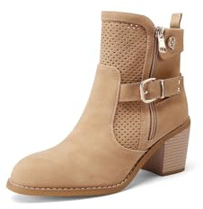QUEEN HELENA Tronchetti Traforati Stivaletti con Tacco Casual Donna X32-36