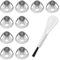 10Pcs Hearing Aid Domes Silicone Open Hearing Aid Tips Replacement Hearing Aid Accessories Compatible with Phonak and Resound Hearing Aid with 1 pcs Cleaning Brush(8mm)