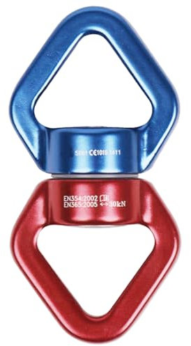 Mirweon Kletter-Drehgelenk, 30 kN, 360 Grad drehbar, Seil, Drehgelenk, versiegelte Lager, Wirbel für Klettern, Hängematte, Schaukel