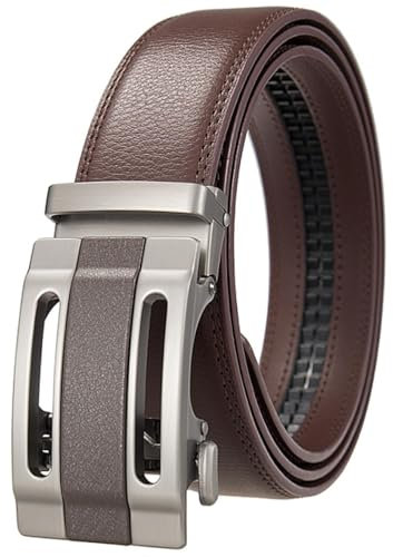 JUJNTNT Luxus-Herrengürtel aus echtem Leder mit automatischer Schnalle (120 cm/1)
