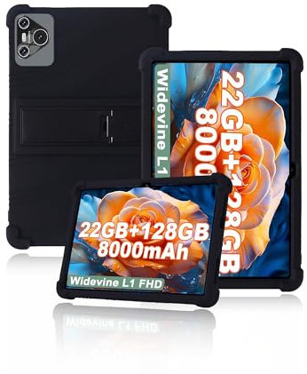Funda para Dghrti TAB 30 10.1 pulgadas 2025 más reciente, yystao Niños Funda de Silicona Suave Compatible con Dghrti TAB30, Soporte Ajustable (Negro)