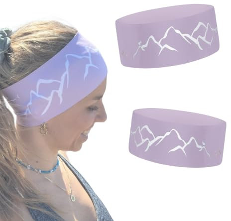 Bergwelten Outdoor Stirnband: Atmungsaktiv & rutschfest | Ideal für Sport, Outdoor & Abenteuer (Flieder)