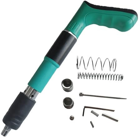 Pistolet Cloueur, Pistolet à ongles haute pression, Mini outil de fixation murale à ongles réglable, opération à une main, outil de fixation murale à ongles domestique(Green Accessories)