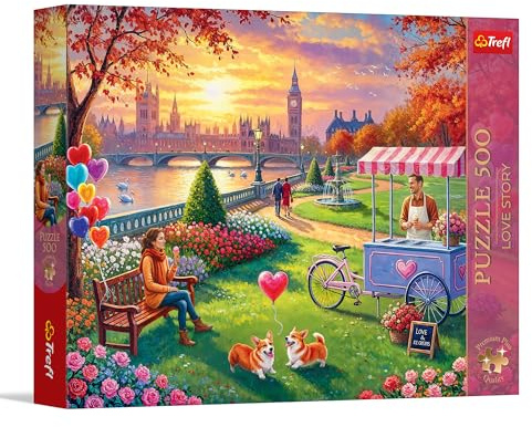 Trefl - Puzzle 500 Teile, Love Story: Das romantische London,Premium Plus | Für Kinder und Erwachsene ab 14 Jahren, hochwertiger, kreativer Zeitvertreib, präzise aufeinander abgestimmt, Entspannung