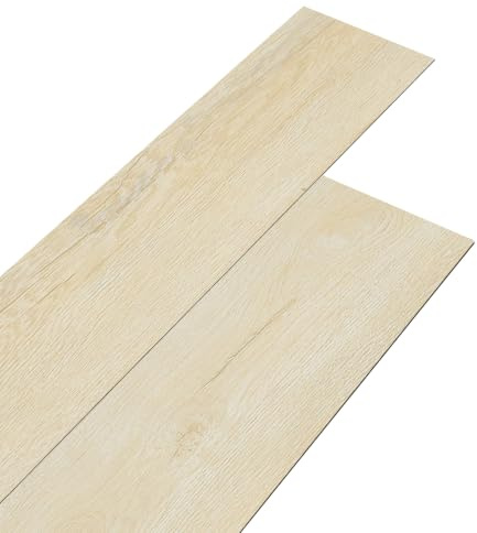 INMOZATA Self Adhesive Floor Planks, 36 Pcs/5㎡ Vinyl Flooring Tiles with 0.07mm Wear Layer, Blonde Natural Oak,Waterproof Peel and Stick Floor Tiles for Kitchen Bathroom Living Room