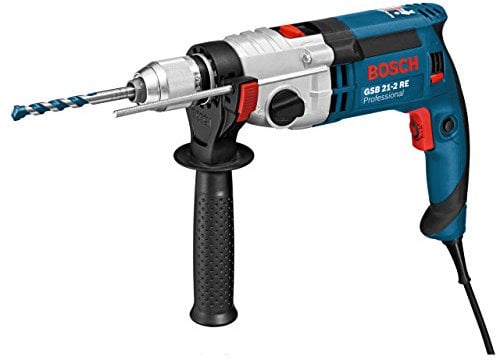 Bosch Professional Impact Drill GSB 21-2 RE ( 110 V, Auxiliary handle, Depth stop 210 mm, Keyless chuck, Carrying Case)