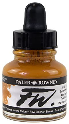 Daler - Rowney FW 29.5ml Art Bouteille d'encre acrylique - Raw Sienna