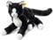 Steiff Mimmi Schlenker Katze - 30 cm - Kuscheltier für Babys - weich & waschbar - schwarz/weiß (099366)