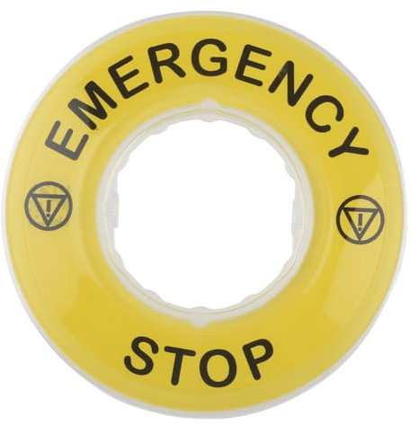 Schneider Electric Harmony XB Beschriftungsplatte für Pilzkopf-Not-Aus-Drucktaste Emergency Stop