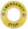 Schneider Electric ZBY9320 Schild durchmesser 60 für not-Halt-Taster, Emergency Stop/Logo ISO13850